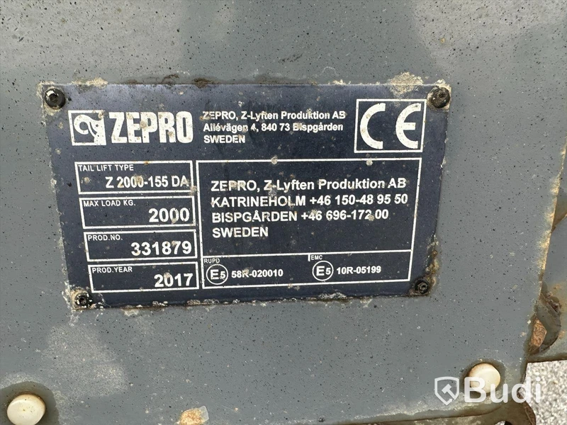 Lastbil DAF LF 290 Euro6 | 2017 | 18P Skåp med öppningsbarsida och baklyft 2T