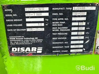 Torrsug Vakuumlastare SCANIA R114 8x4-2000 | Disab byggnation EXPORT ONLY