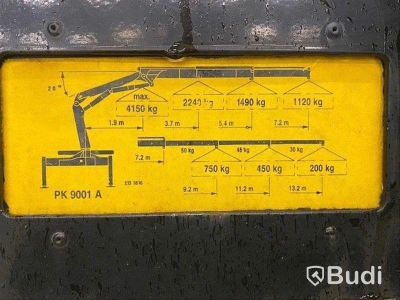 Lastbil Volvo FM260 4x2 med Pallfinger 9001 Kranflak med baklyft