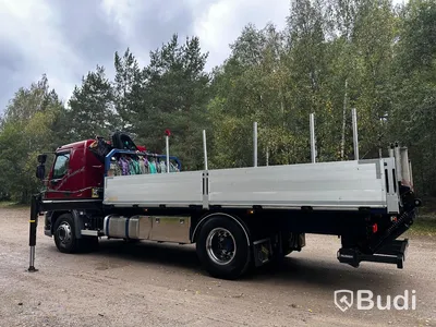 Kranbil DAF LF 290 FA | 2016 | Brädgårdsbil | Kranflak med vikbar baklyft