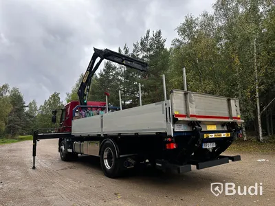 Kranbil DAF LF 290 FA | 2016 | Brädgårdsbil | Kranflak med vikbar baklyft