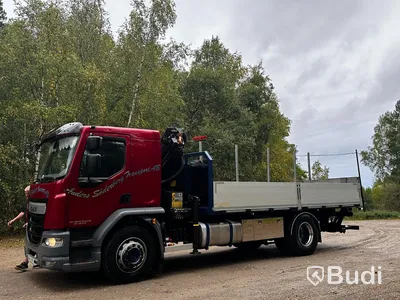 Kranbil DAF LF 290 FA | 2016 | Brädgårdsbil | Kranflak med vikbar baklyft