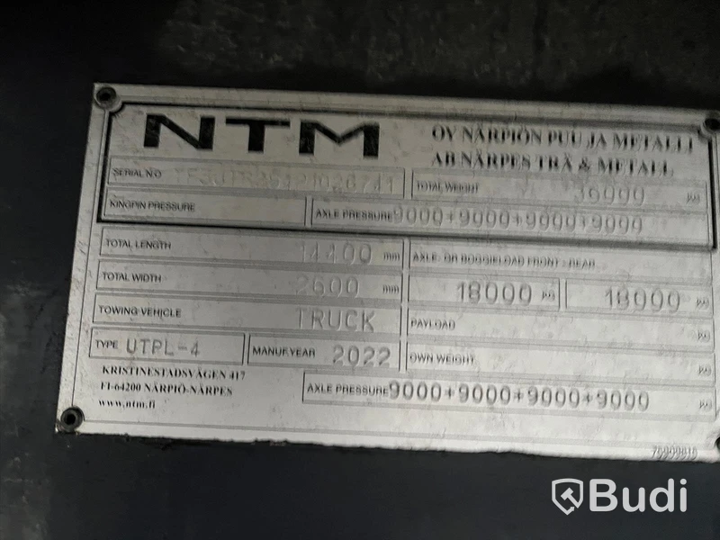 Släp Ntm Utpl-4 2022 | Öppningsbar sida | rullat ca 500mil