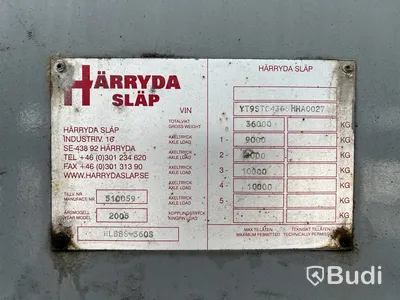 Släp/Tank-Slam Härryda HLBBS 360 S -2005 | Korp & son