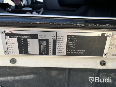 Lastväxlare Scania  R520 LB 8X4-4HNB -2016 | Plogfäste | Besiktigad tom 2025-02 | Joab L24 5750 AA - EXPORT