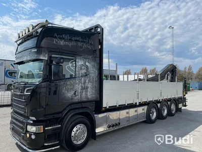 Lastbil Scania R560 8x4 | Motivlackerad | Kran flak | Palfinger PK23002 |