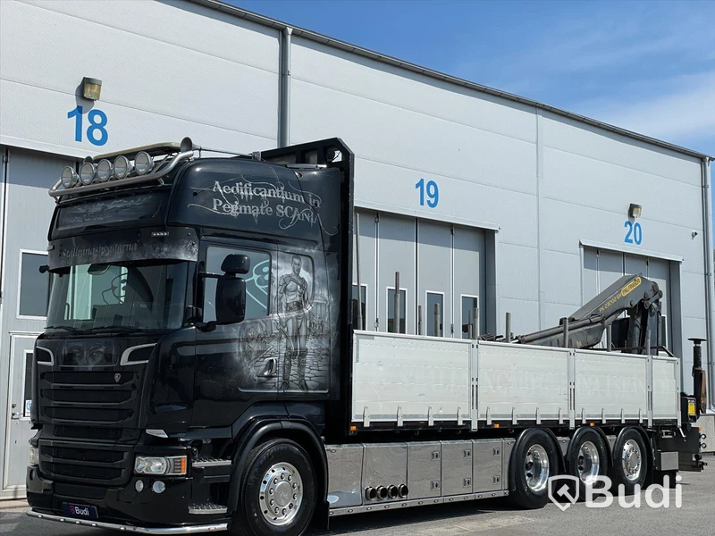 Lastbil Scania R560 8x4 | Motivlackerad | Kran flak | Palfinger PK23002 |