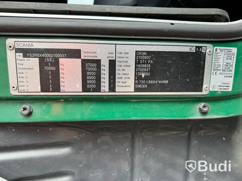 Malmbil med sidotipp Scania R730 LBB8X4 | Parator ST 24-27 | Dolly Parator SD 27 | -2014