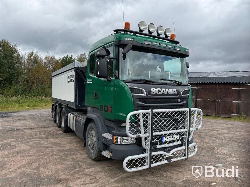 Malmbil med sidotipp Scania R730 LBB8X4 | Parator ST 24-27 | Dolly Parator SD 27 | -2014