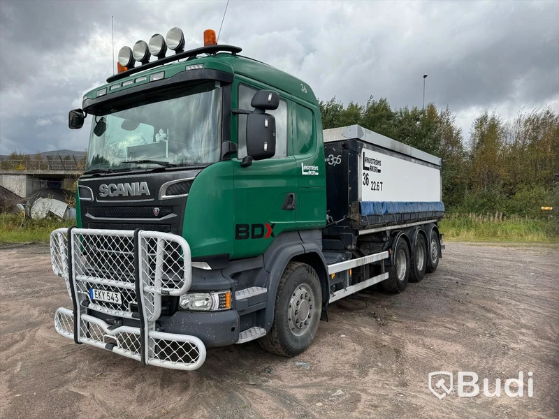 Malmbil med sidotipp Scania R730 LBB8X4 | Parator ST 24-27 | Dolly Parator SD 27 | -2014