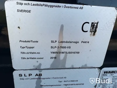 Lastväxlarvagn med tipp SLP-3-7600-VS -2018