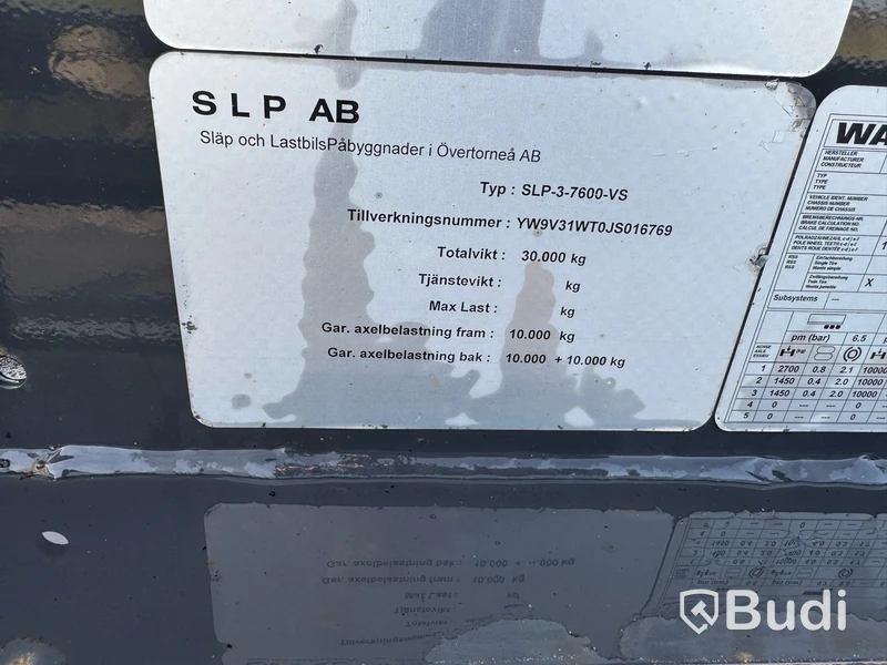 Lastväxlarvagn med tipp SLP-3-7600-VS -2018