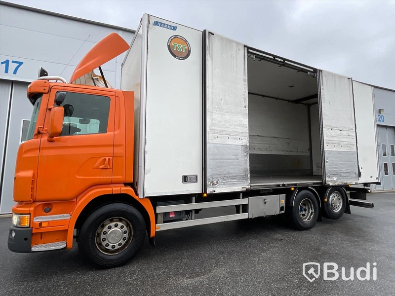 Lastbil Scania G440 6x2 Fjärrbil med öppningsbarsida