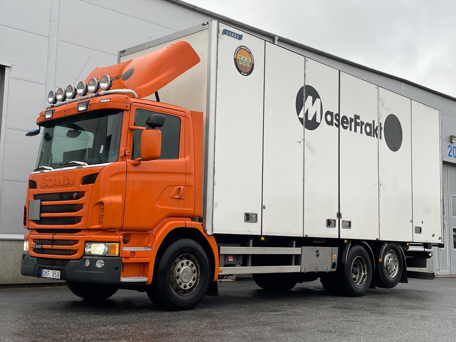 Lastbil Scania G440 6x2 Fjärrbil med öppningsbarsida