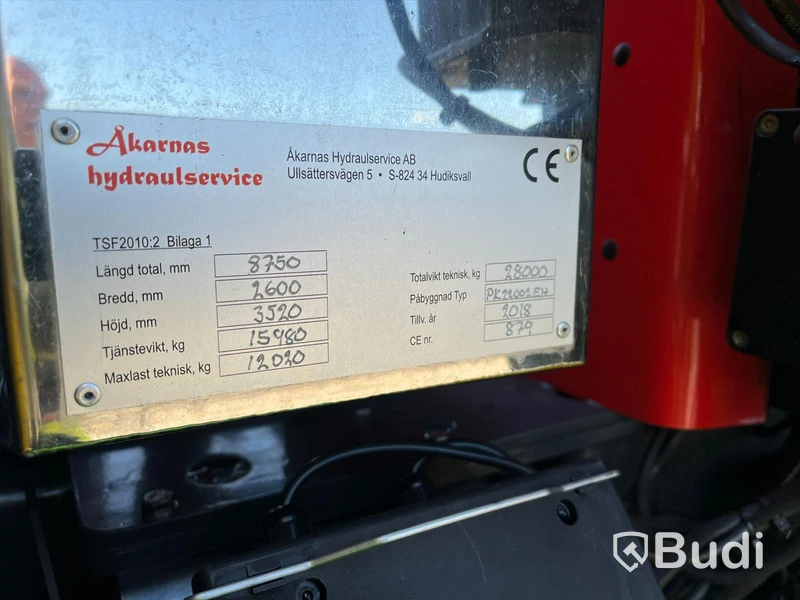 Lastbil Scania P410 Tip&kran PK22002D plogbilsförberedd