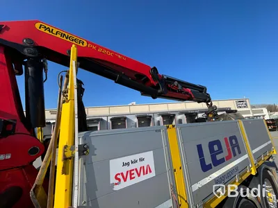Lastbil Scania P410 Tip&kran PK22002D plogbilsförberedd