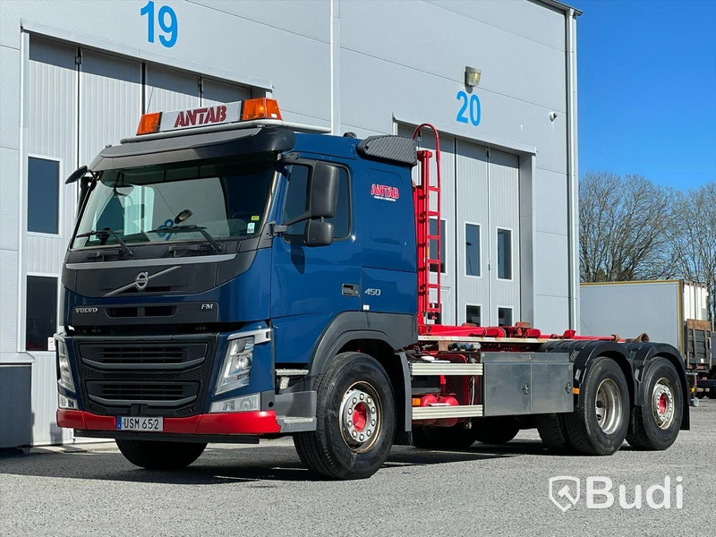 Lastbil Volvo FM 450 Lastväxlare HIAB med Drag