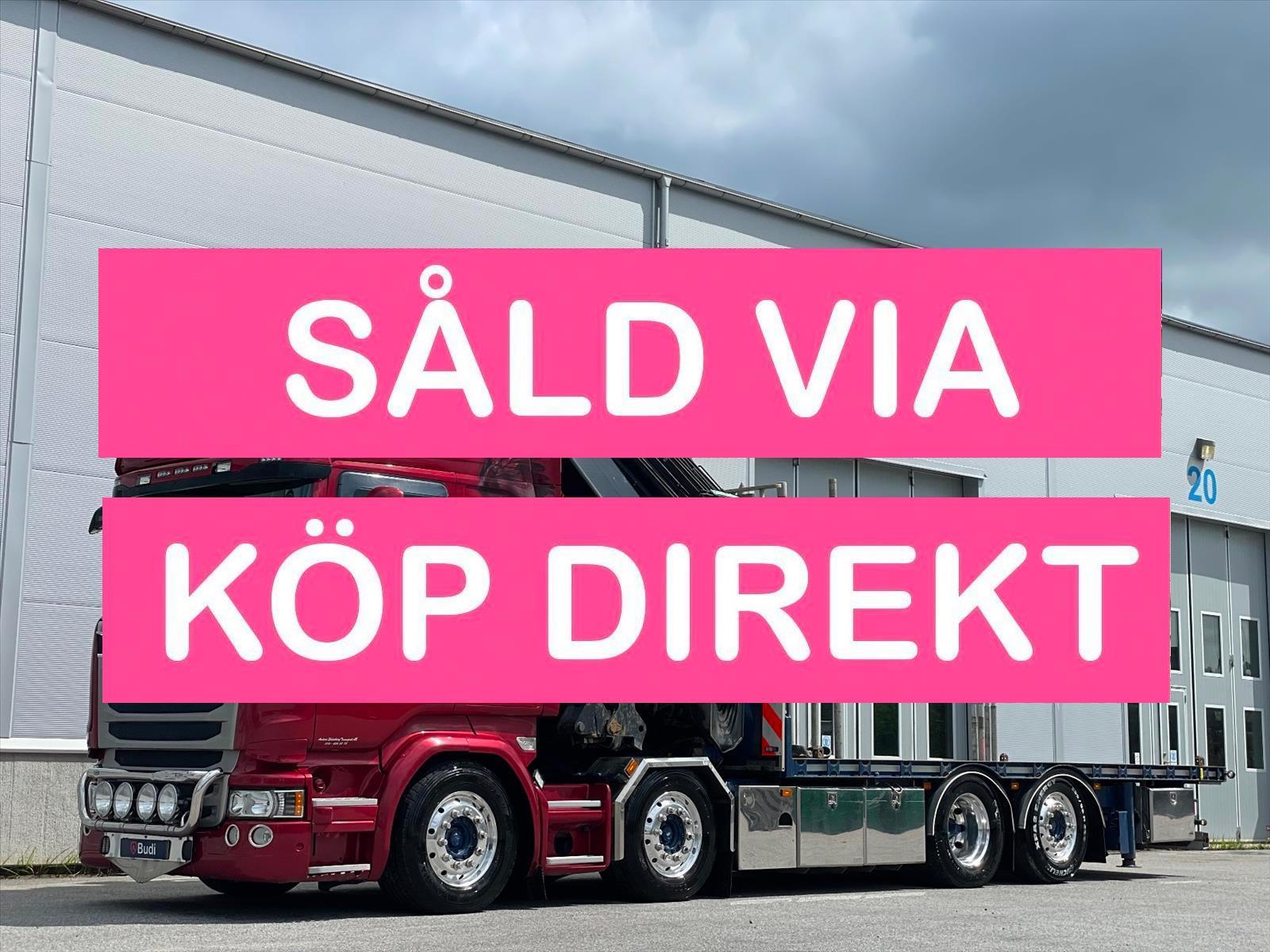 Lastbil Scania R490 8x2-6 Kranflak Palfinger 110t kran med jibb SÅLD