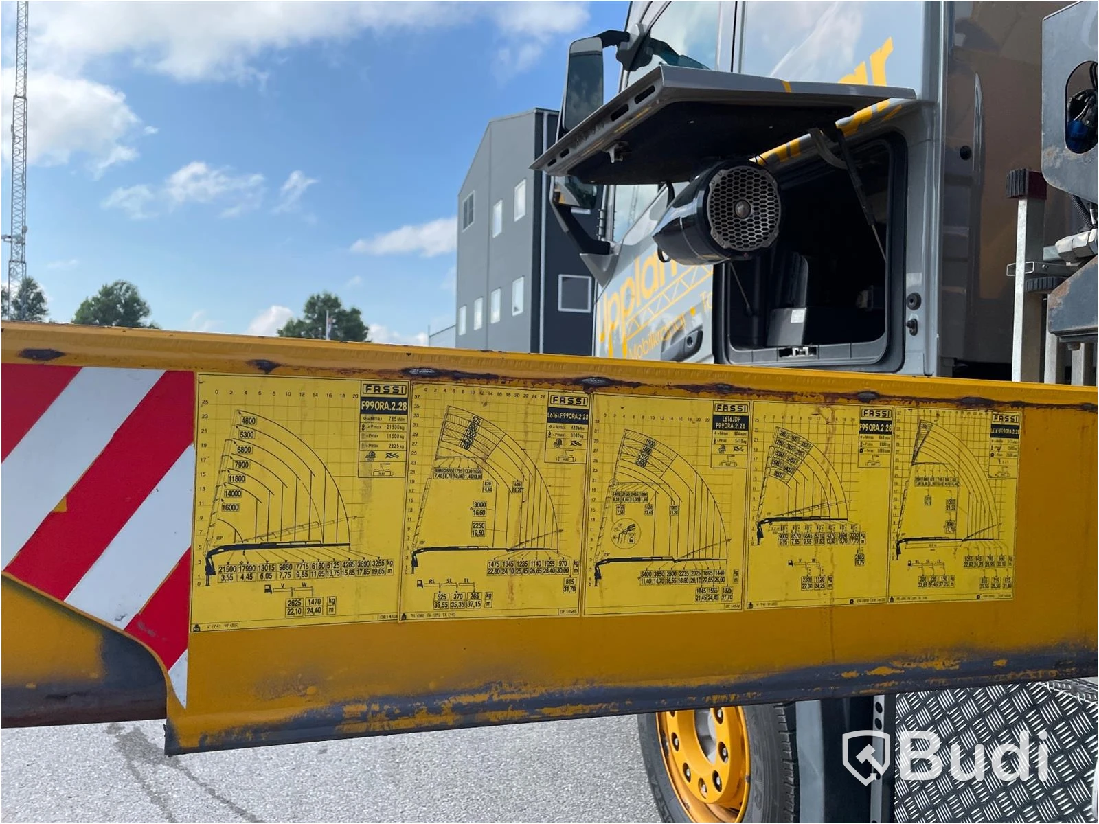 Bodbil Volvo FH 500 8x4 LL Globetrotter med Fassi kran 990 SDZ931 samt trailer CRJ824