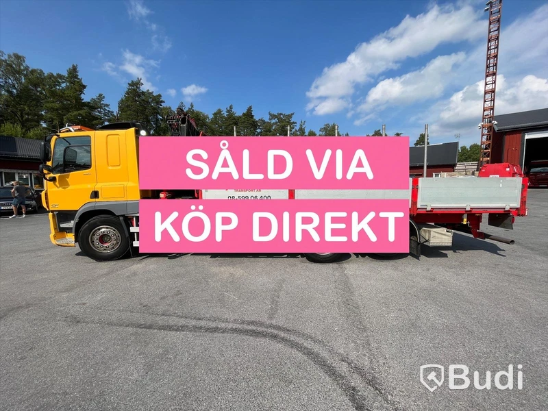 Lastbil DAF CF 440 6x2 Kran/flak Brädgårdsbil Fassi F275- SÅLD