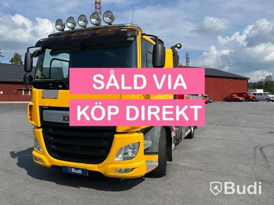 Lastbil DAF CF 440 6x2 Kran/flak Brädgårdsbil Fassi F275- SÅLD