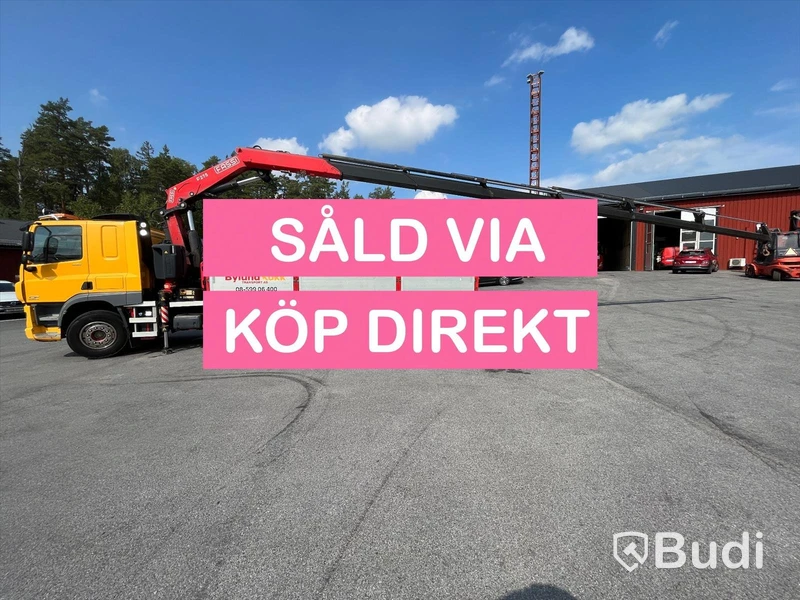 Lastbil DAF CF 440 6x2 Kran/flak Brädgårdsbil Fassi F275- SÅLD