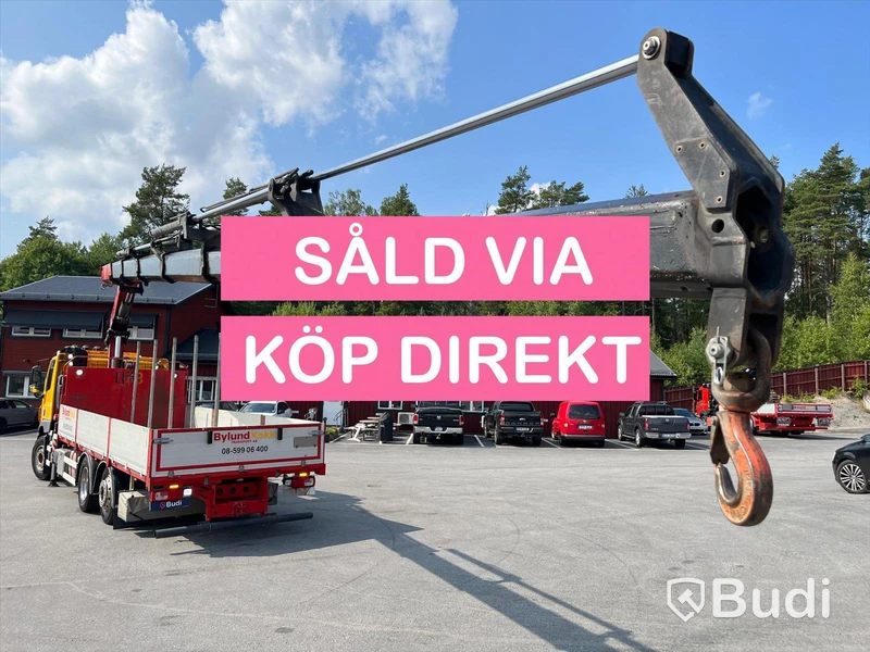 Lastbil DAF CF 440 6x2 Kran/flak Brädgårdsbil Fassi F275- SÅLD