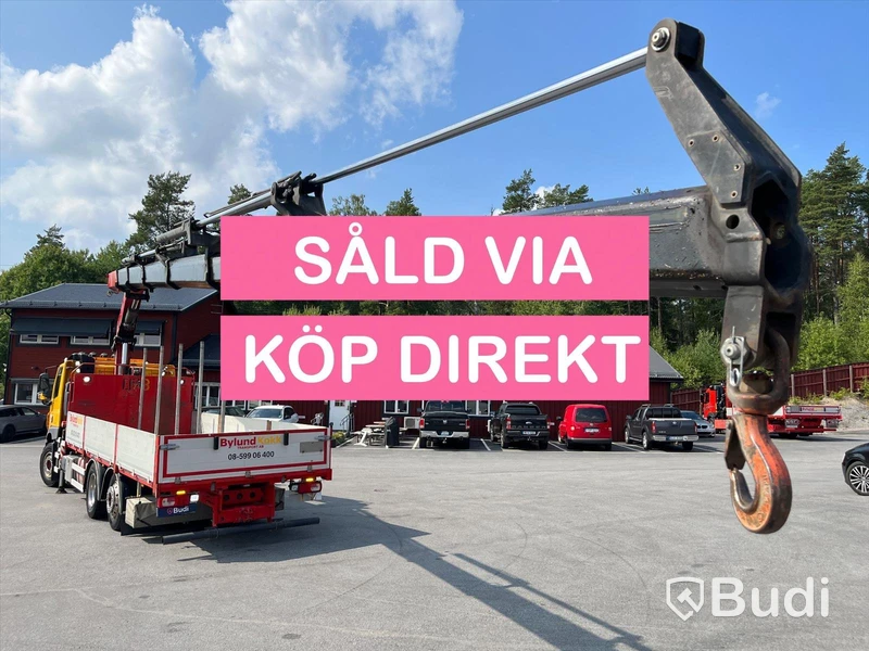 Lastbil DAF CF 440 6x2 Kran/flak Brädgårdsbil Fassi F275- SÅLD
