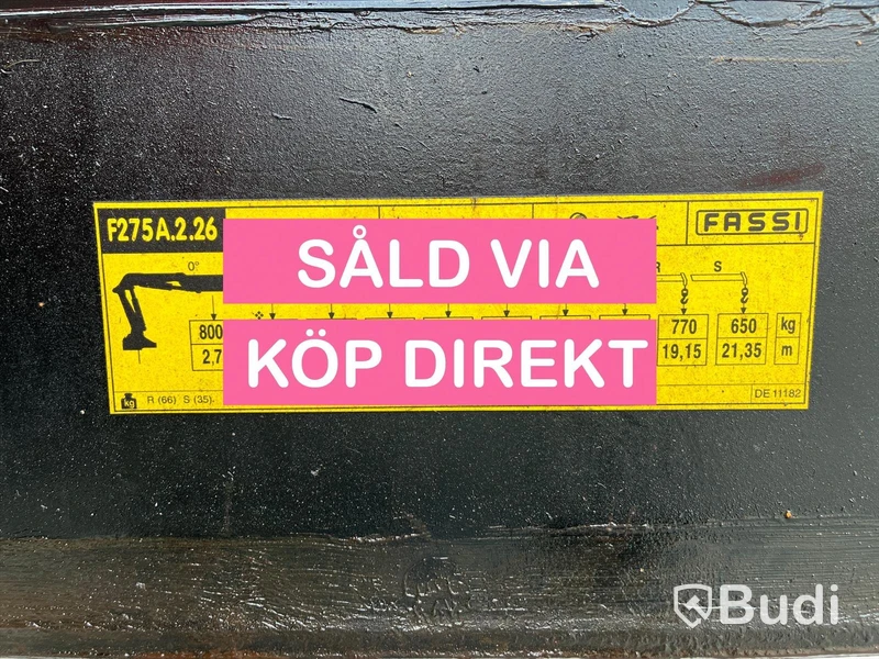 Lastbil DAF CF 440 6x2 Kran/flak Brädgårdsbil Fassi F275- SÅLD