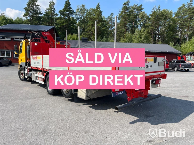 Lastbil DAF CF 440 6x2 Kran/flak Brädgårdsbil Fassi F275- SÅLD