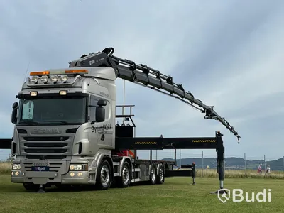 Lastbil Scania R480 8x2-6 Kranflak | Bodbil Hiab 85t kran med jibb | Euro6