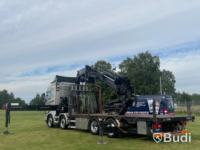 Lastbil Scania R480 8x2-6 Kranflak | Bodbil Hiab 85t kran med jibb | Euro6