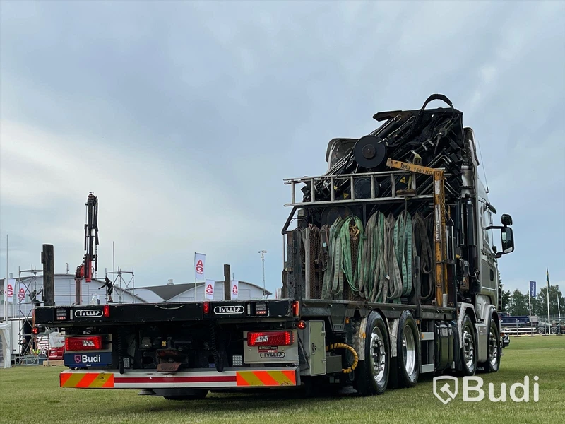 Lastbil Scania R480 8x2-6 Kranflak | Bodbil Hiab 85t kran med jibb | Euro6