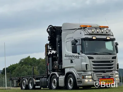 Lastbil Scania R480 8x2-6 Kranflak | Bodbil Hiab 85t kran med jibb | Euro6