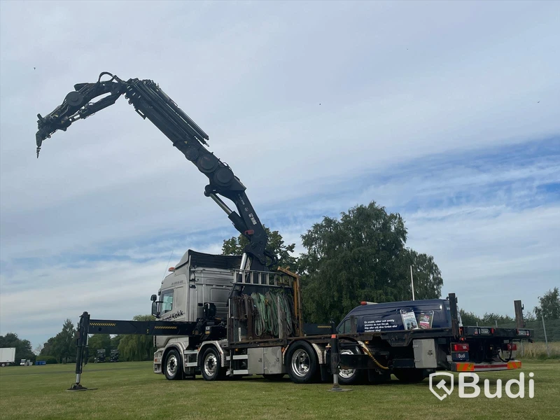 Lastbil Scania R480 8x2-6 Kranflak | Bodbil Hiab 85t kran med jibb | Euro6
