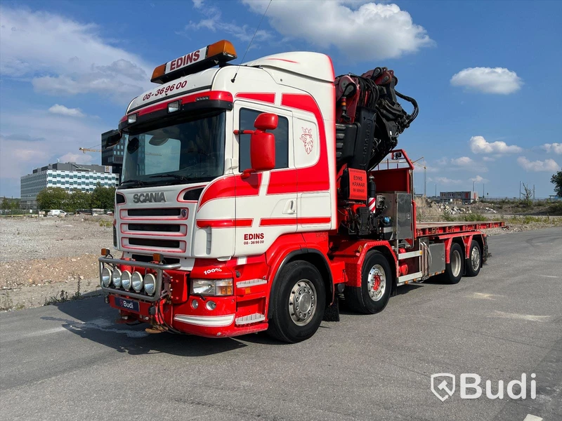 Lastbil Scania R480LB8X2-6 HHA Kranbil / Bodbil / Dragbil med jibb och 2 ton vajerspel