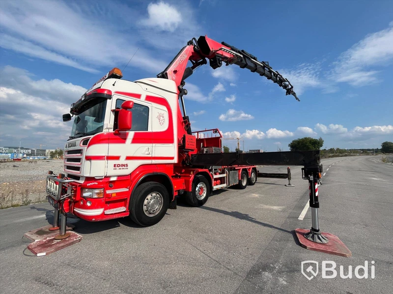 Lastbil Scania R480LB8X2-6 HHA Kranbil / Bodbil / Dragbil med jibb och 2 ton vajerspel