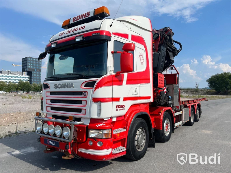Lastbil Scania R480LB8X2-6 HHA Kranbil / Bodbil / Dragbil med jibb och 2 ton vajerspel