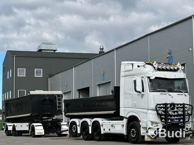 Lastbil Mercedes-Benz Arocs Lastväxlare med Roadex lastväxlarsläp
