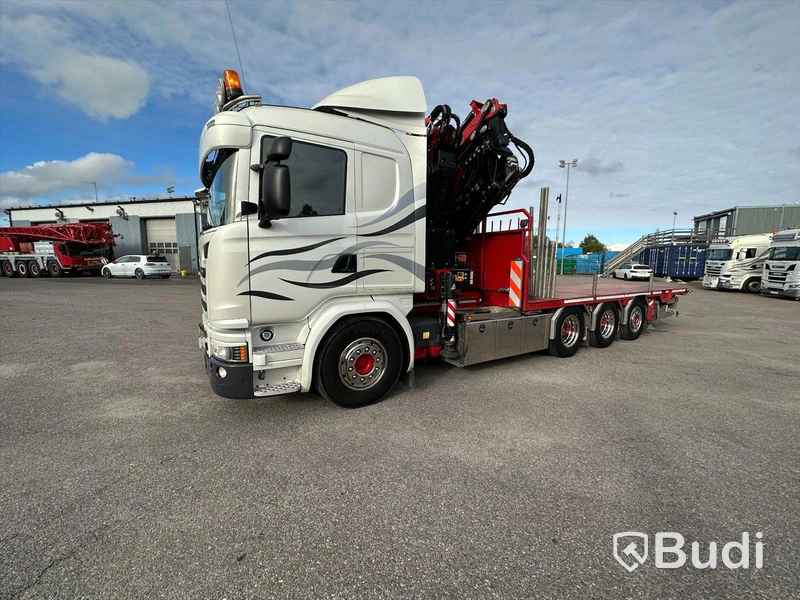 Bodbil Scania G450 LB 8X4-4HNA | Kranflak | Bodbil | Fassi F545 med jibb