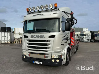 Bodbil Scania G450 LB 8X4-4HNA | Kranflak | Bodbil | Fassi F545 med jibb