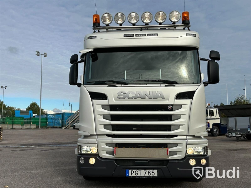 Bodbil Scania G450 LB 8X4-4HNA | Kranflak | Bodbil | Fassi F545 med jibb