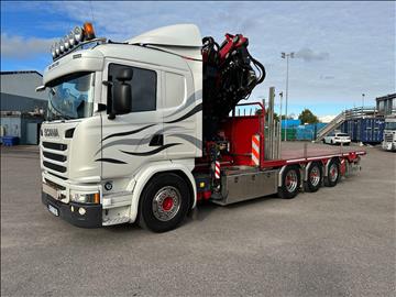 Bodbil Scania G450 LB 8X4-4HNA | Kranflak | Bodbil | Fassi F545 med jibb
