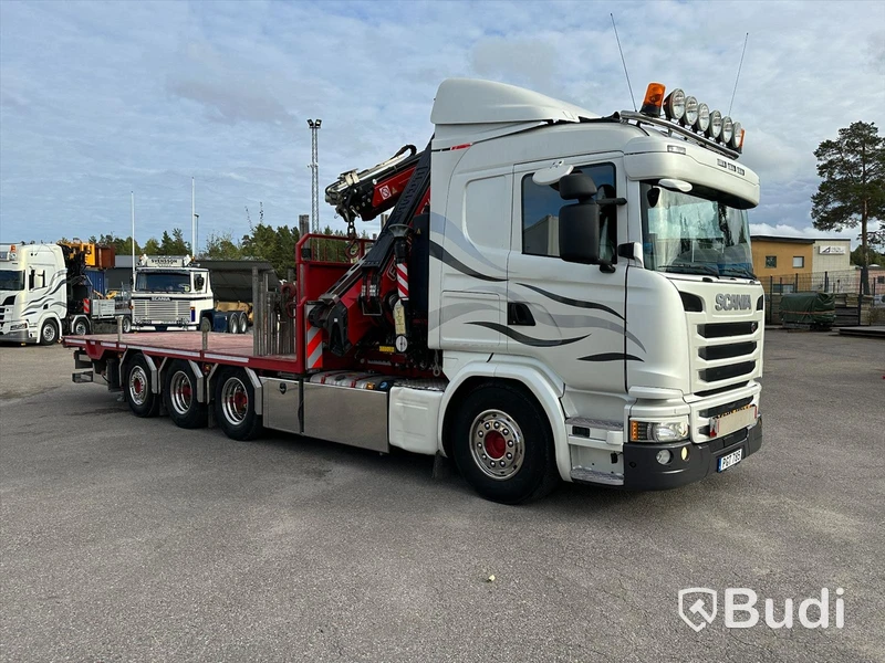 Bodbil Scania G450 LB 8X4-4HNA | Kranflak | Bodbil | Fassi F545 med jibb
