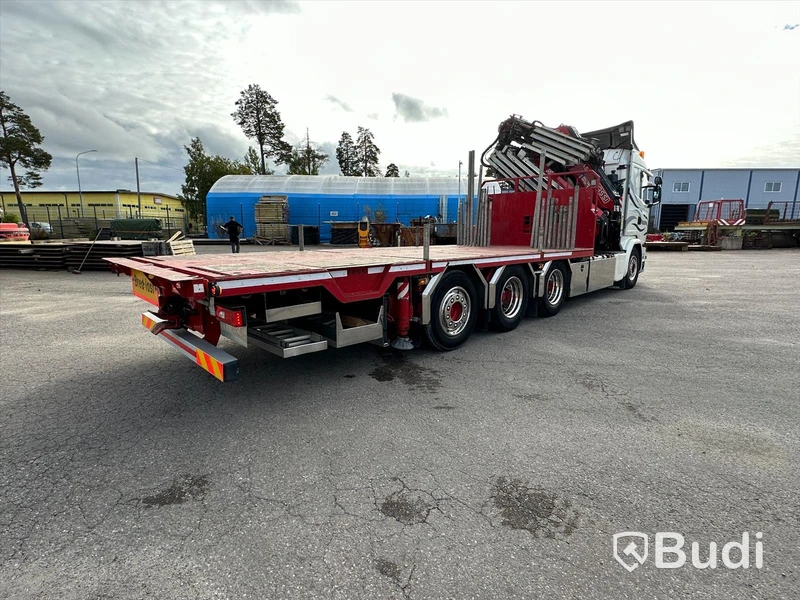 Bodbil Scania G450 LB 8X4-4HNA | Kranflak | Bodbil | Fassi F545 med jibb