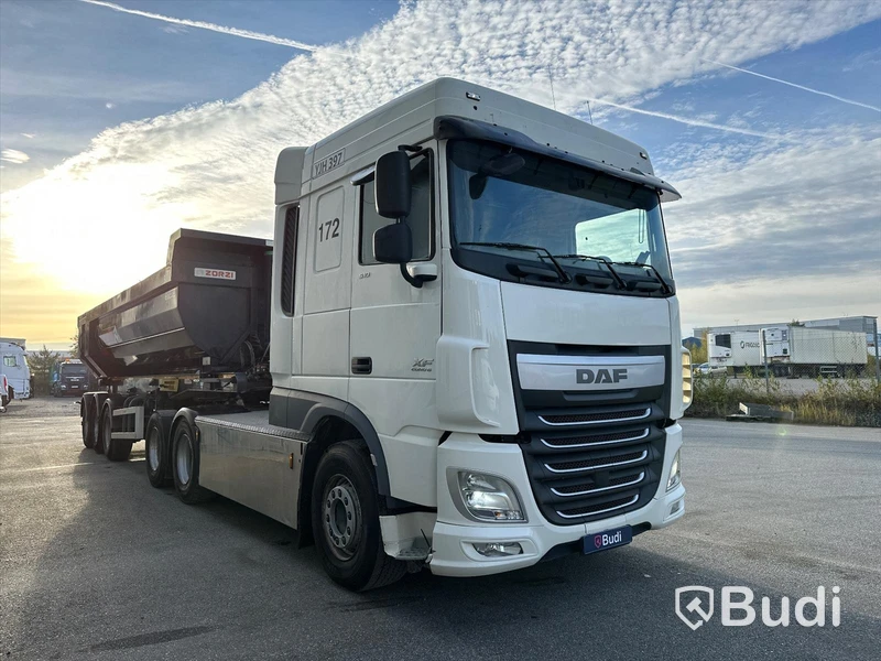 Lastbil DAF XF 510 SC 6x4 med Zorzi schakttrailer