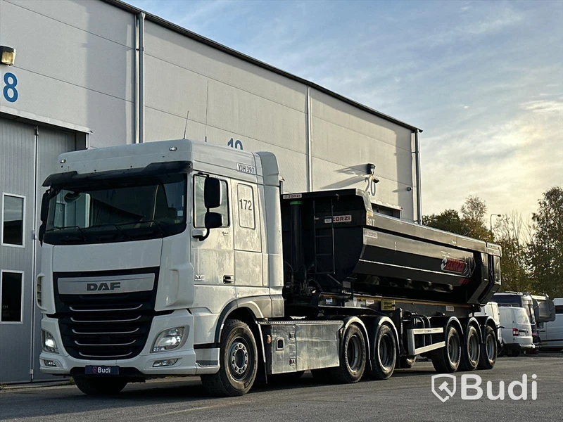 Lastbil DAF XF 510 SC 6x4 med Zorzi schakttrailer