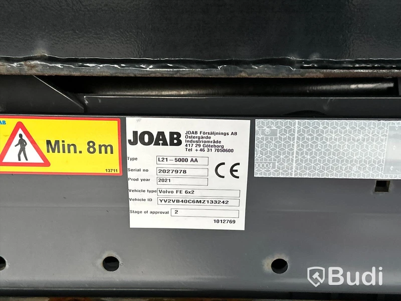 Lastbil Volvo FE Electric 6x2 | 2021 | Joab L21 lastväxlare
