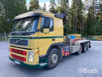 Lastbil Volvo FM380 8x2 kran och lastväxlare Palfinger
