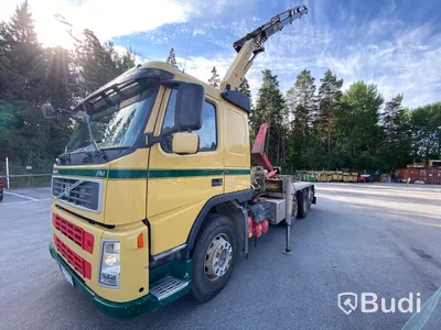 Lastbil Volvo FM380 8x2 kran och lastväxlare Palfinger